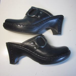 FRYE Slides Size 6.5M Leather O Ring Slip On Clogs